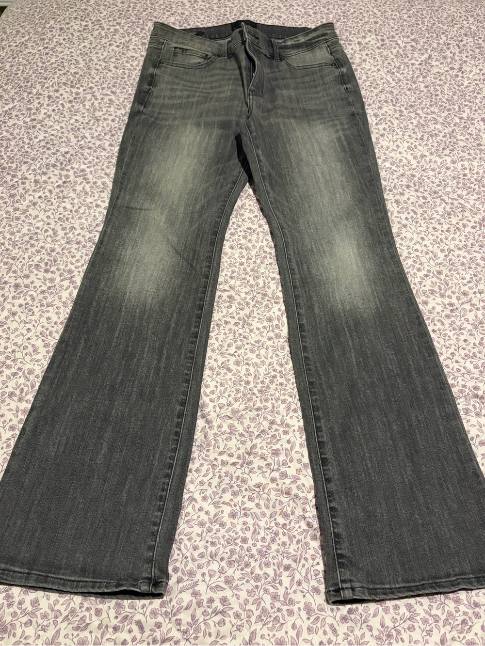 White House Black Market Women's Gray Wide Leg Jeans